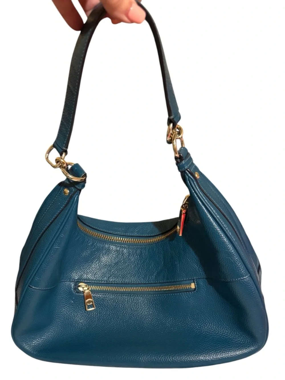 Coach Teal Leather Hobo Shoulder Bag